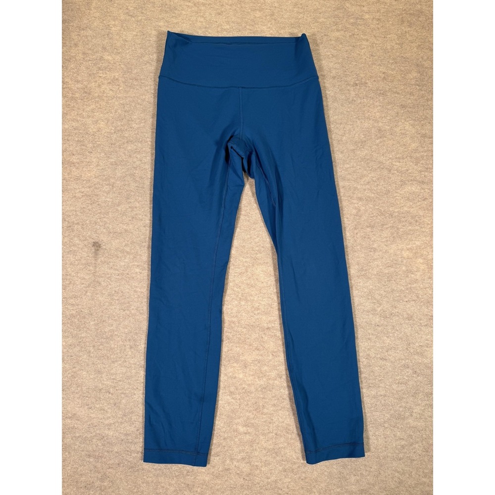 Lululemon Leggings Womens 10 Tall Blue High Rise Ankle Yoga‎ Athletic Gym Pants